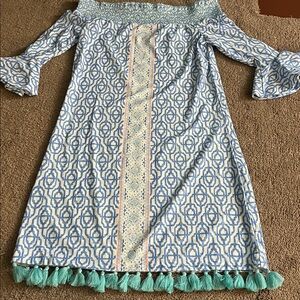 Cabana Life Blue and White Mini Dress